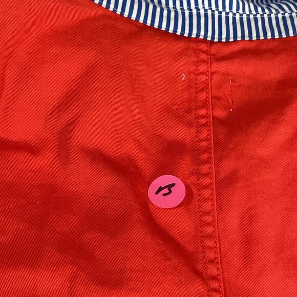 J Crew Jacket Womens Size Medium Red Academia Office Cotton Collared - Picture 9 of 11